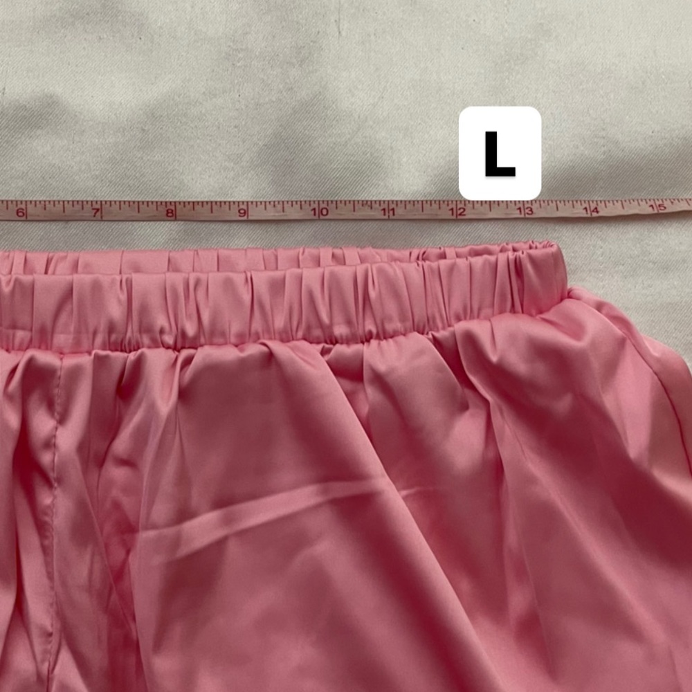 NEW two pieces set pink crop top shorts summer womens M;L - Picture 11 of 16